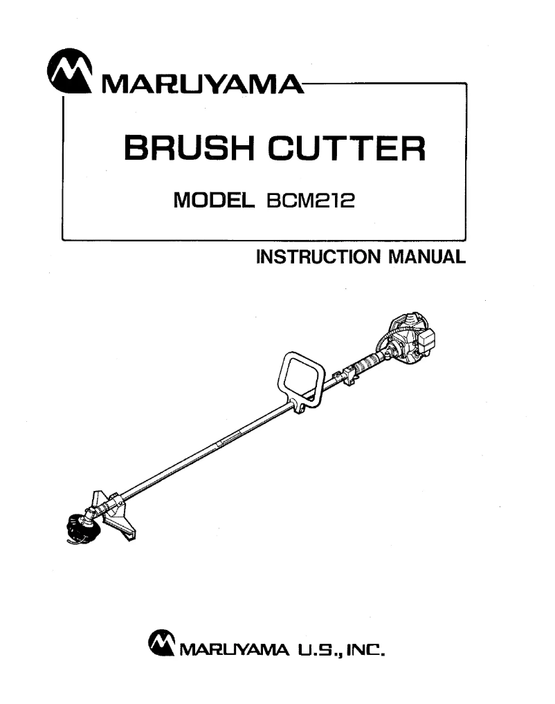 Page n°1 - Manuel utilisateur Maruyama BCM212