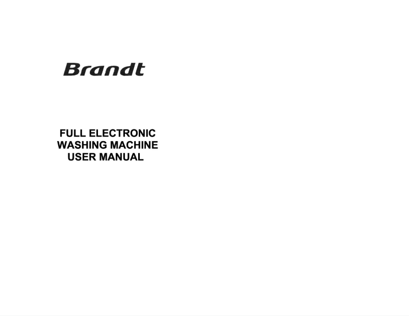 Página 1 del manual Manual de usuario Brandt WFE1076E
