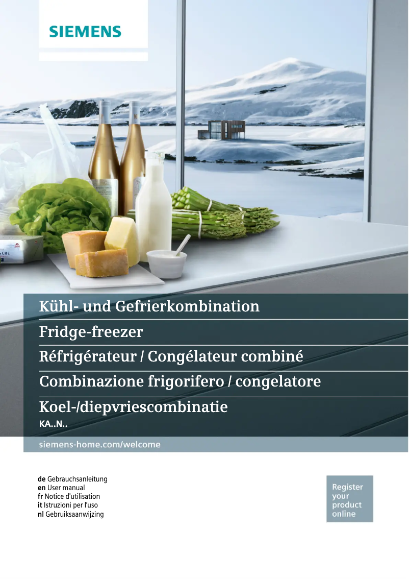 Page 1 de la notice Manuel d'utilisation et d'entretien Siemens KA92NLB35