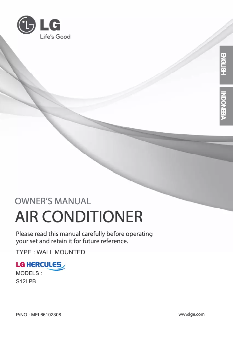Page n°1 - Manuel utilisateur LG SN12LPB