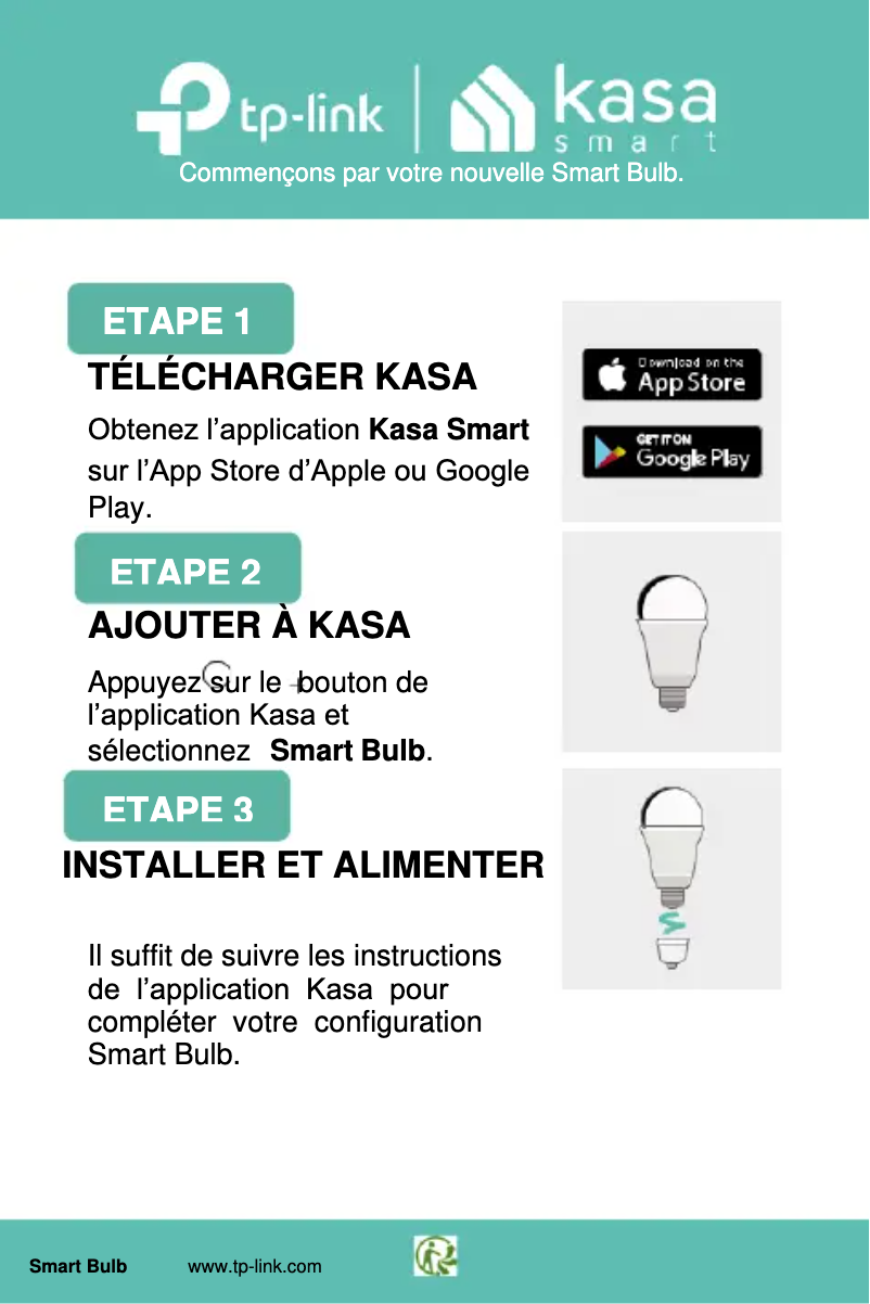 Page n°1 - Guide d'installation TP-Link Tapo L510E