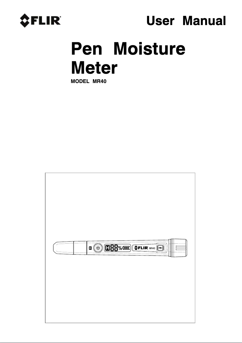 Página 1 del manual Manual de usuario FLIR MR40
