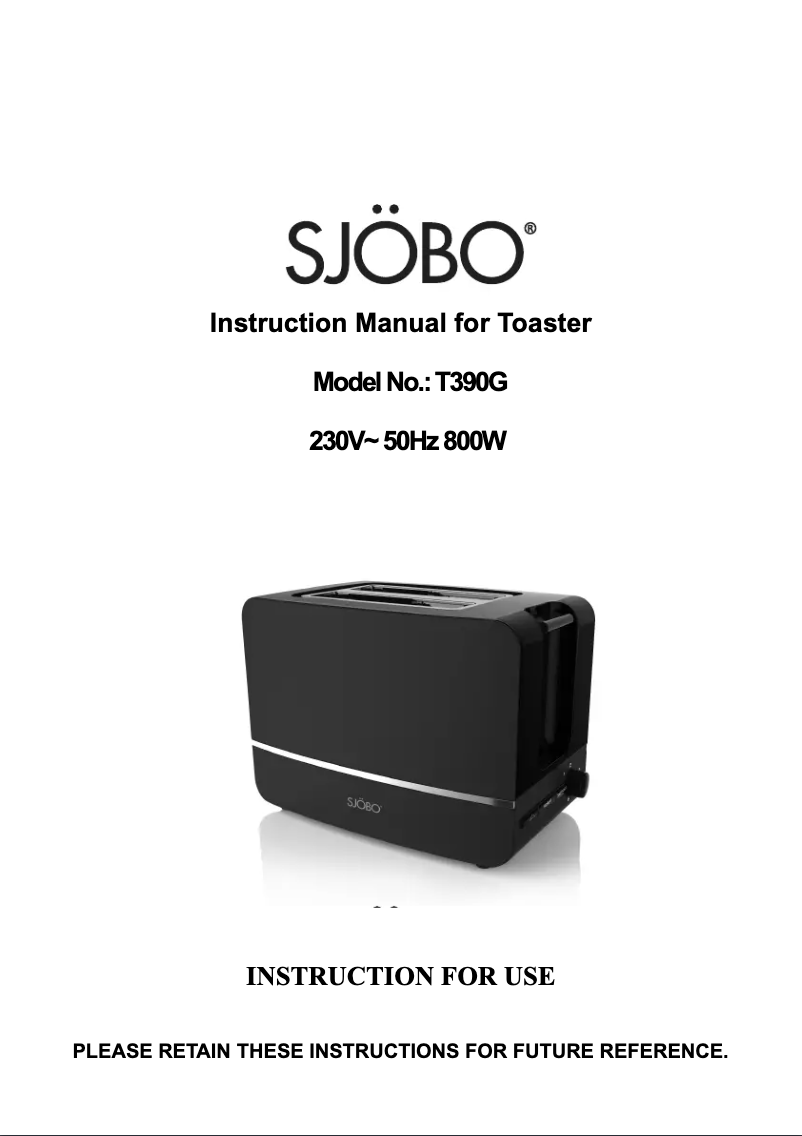 Page n°1 - Manuel utilisateur Sjöbo T390G