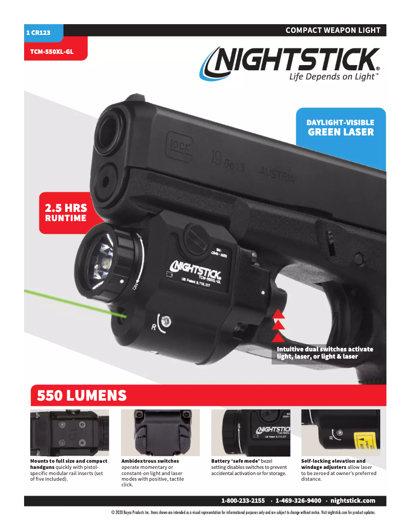 Página 1 del manual Manual de usuario NightStick TCM-550XL