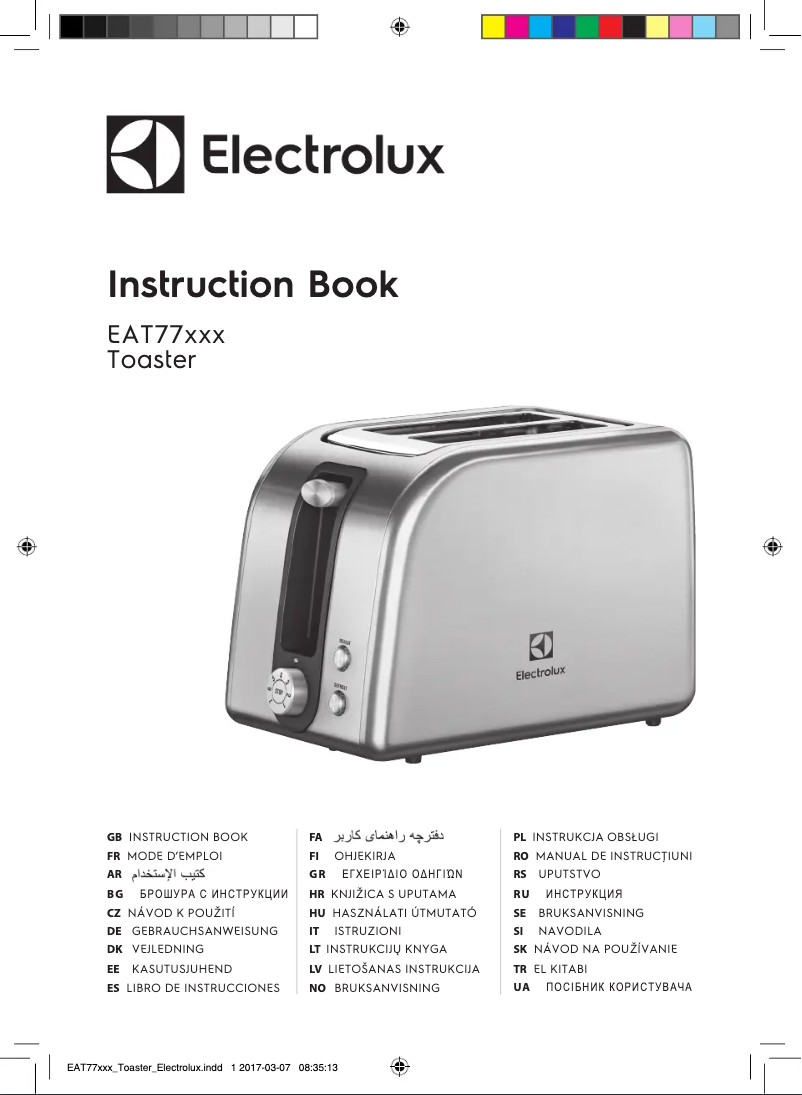 Page 1 de la notice Manuel utilisateur Electrolux EAT7700R