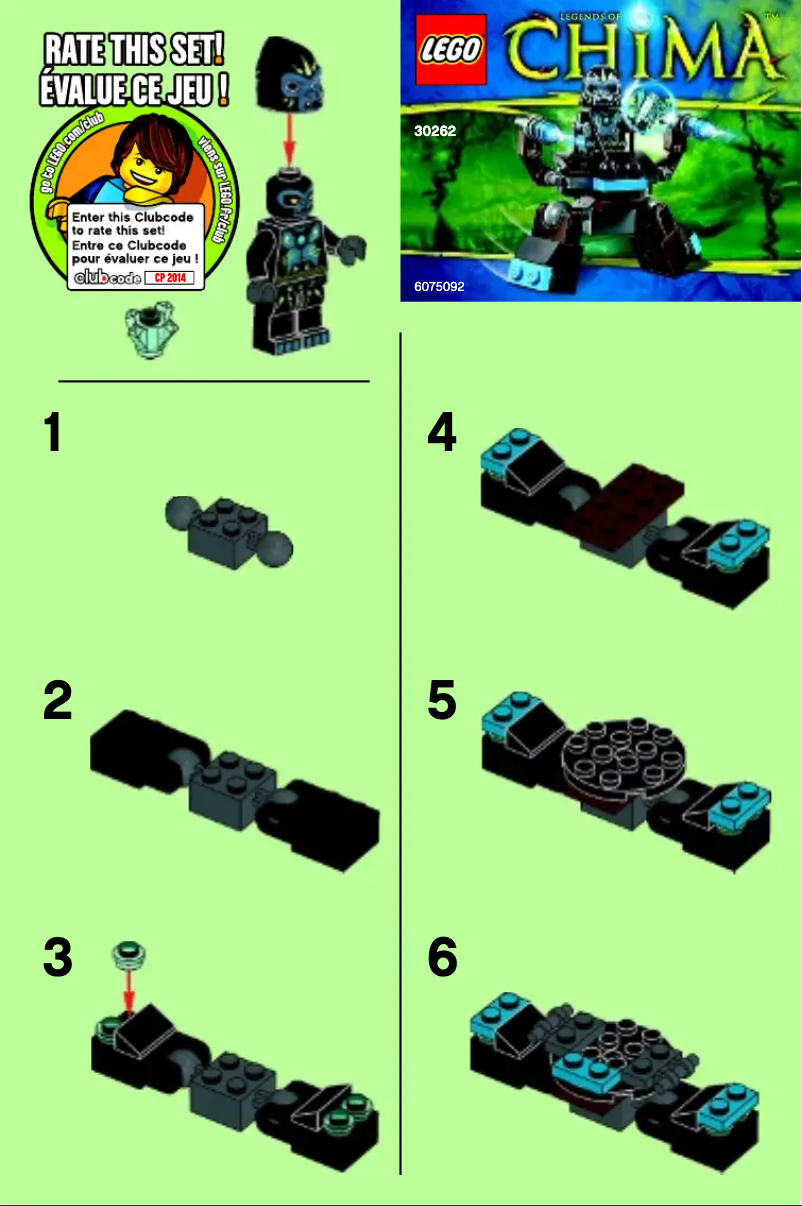 Page 1 de la notice Manuel utilisateur Lego Gorzan's Walker 30262