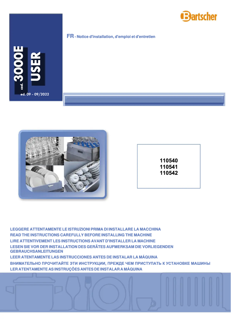 Page n°1 - Manuel utilisateur Bartscher GS C350 LP