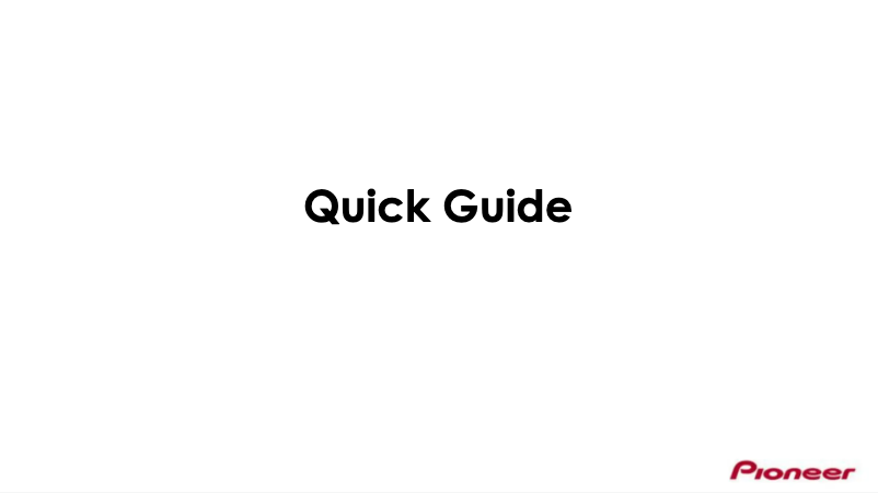 Página 1 del manual Guía de inicio rápido Pioneer SGY-PMRTC