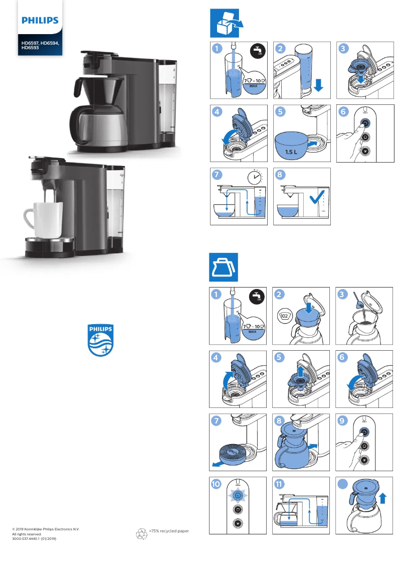 Image de la première page du manuel de l'appareil Switch 3in1 HD6593