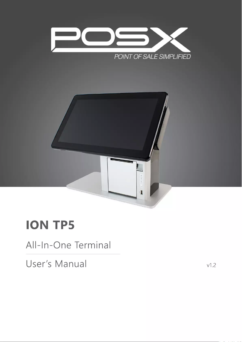 Page n°1 - Manuel utilisateur POS-X ION TP5