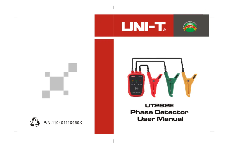 Page n°1 - Manuel utilisateur Uni-T UT262E