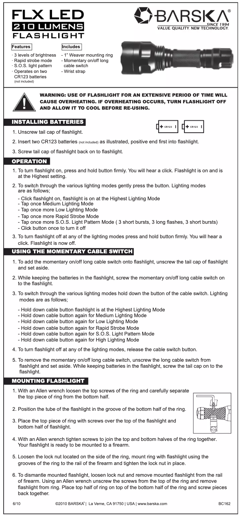 Page n°1 - Manuel utilisateur Barska BA11497