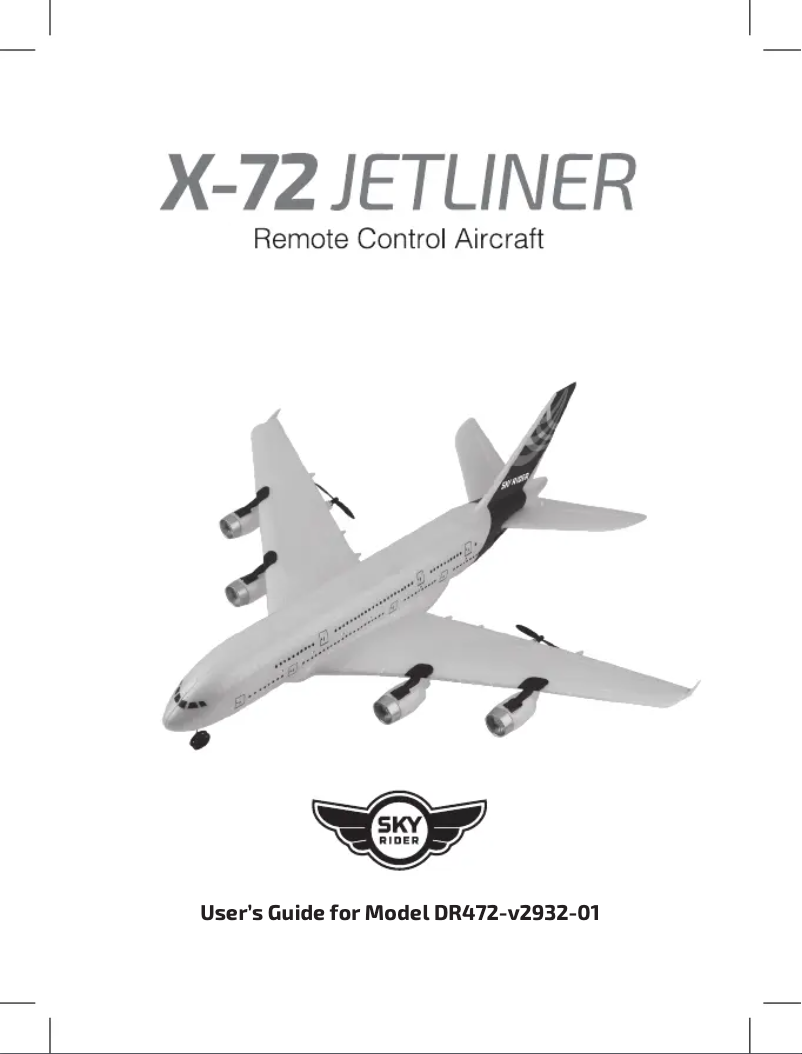Image de la première page du manuel de l'appareil X-72 Jetliner