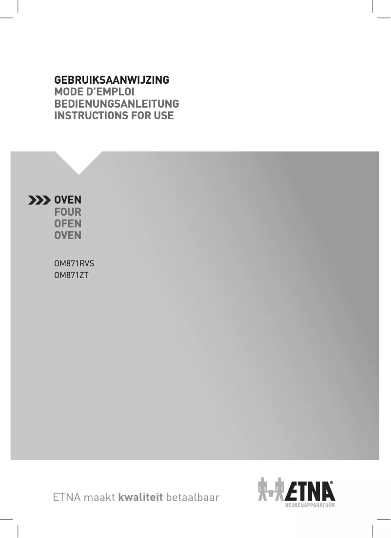 Image de la première page du manuel de l'appareil OM871RVS