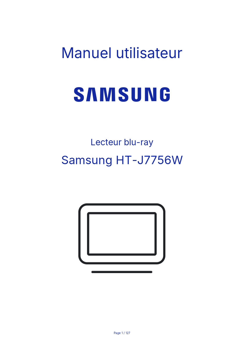 Page n°1 - Manuel utilisateur Samsung HT-J7756W