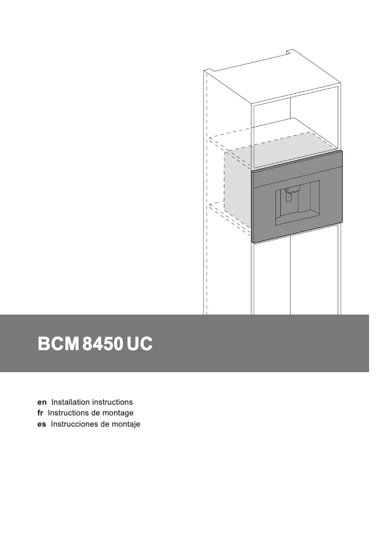Page 1 de la notice Guide d'installation Bosch BCM8450UC