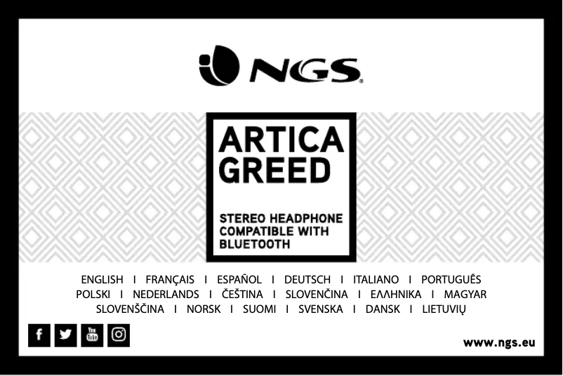 Page 1 de la notice Manuel utilisateur NGS Artica Greed