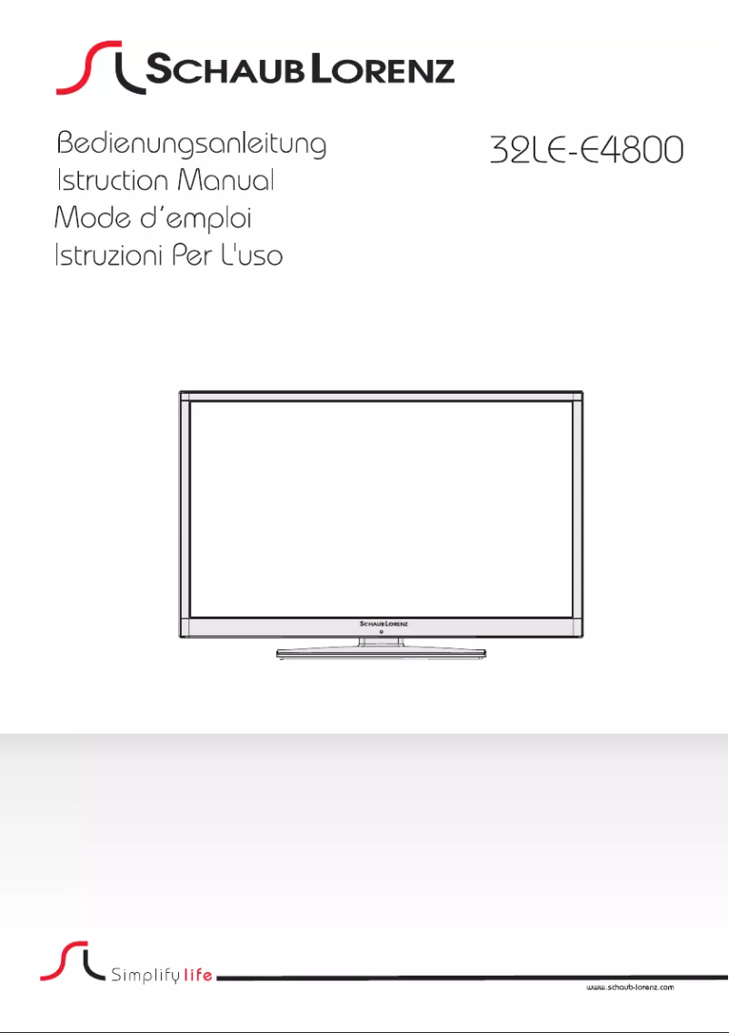 Imagen de la primera página del manual del dispositivo 32LE-E4800