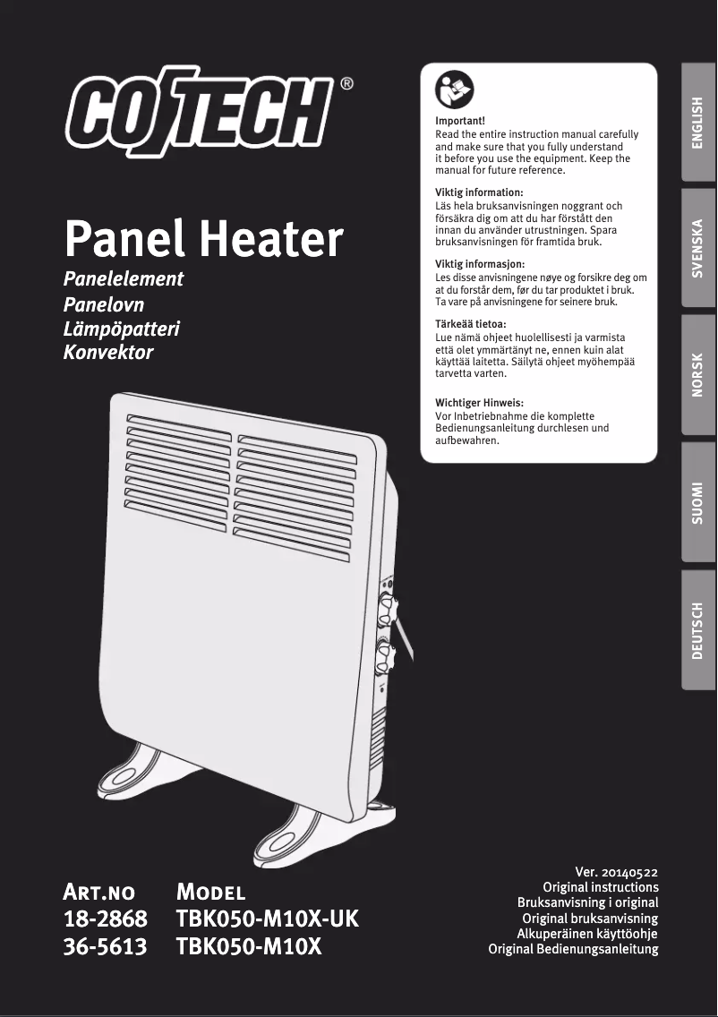 Page 1 de la notice Manuel utilisateur Cotech 18-2868