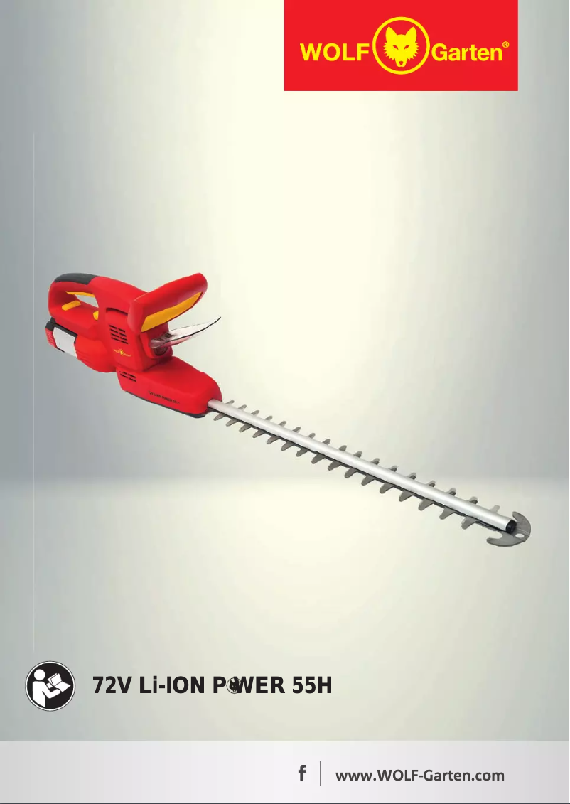 Page 1 de la notice Manuel utilisateur Wolf Garten 72V Li-Ion Power 55 H