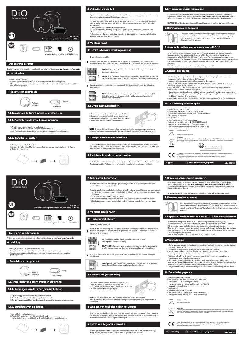 Image de la première page du manuel de l'appareil 84203