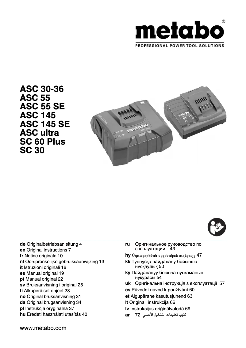 Page n°1 - Manuel utilisateur Metabo SB 18