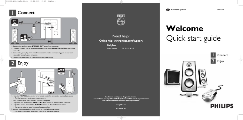 Page n°1 - Manuel utilisateur Philips SPA7300