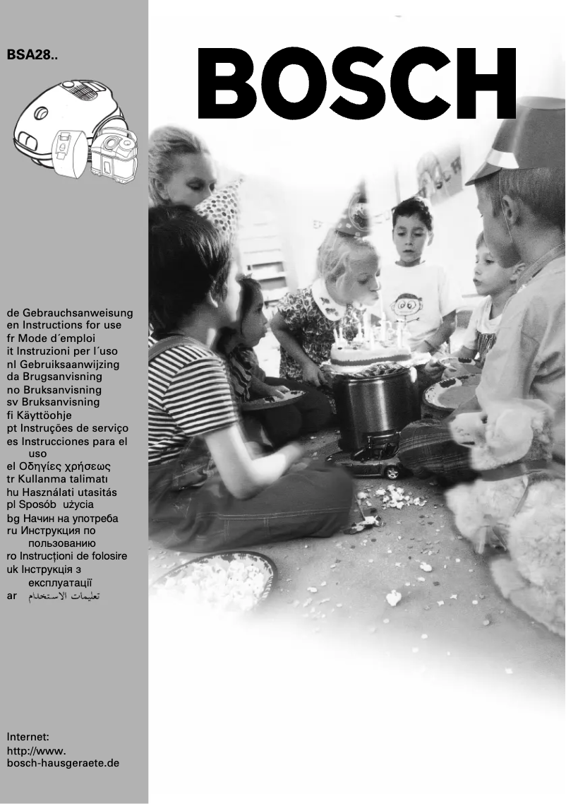Page n°1 - Manuel utilisateur Bosch BSA2885