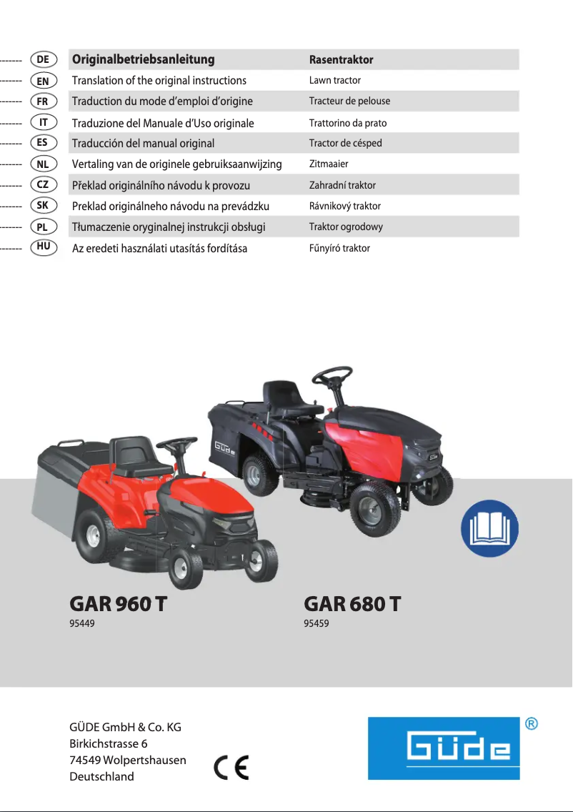 Page 1 de la notice Manuel utilisateur Güde GAR 685 T