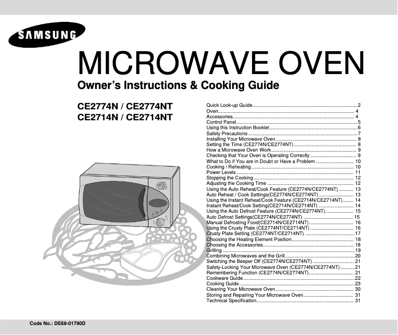 Page 1 de la notice Manuel utilisateur Samsung CE2714