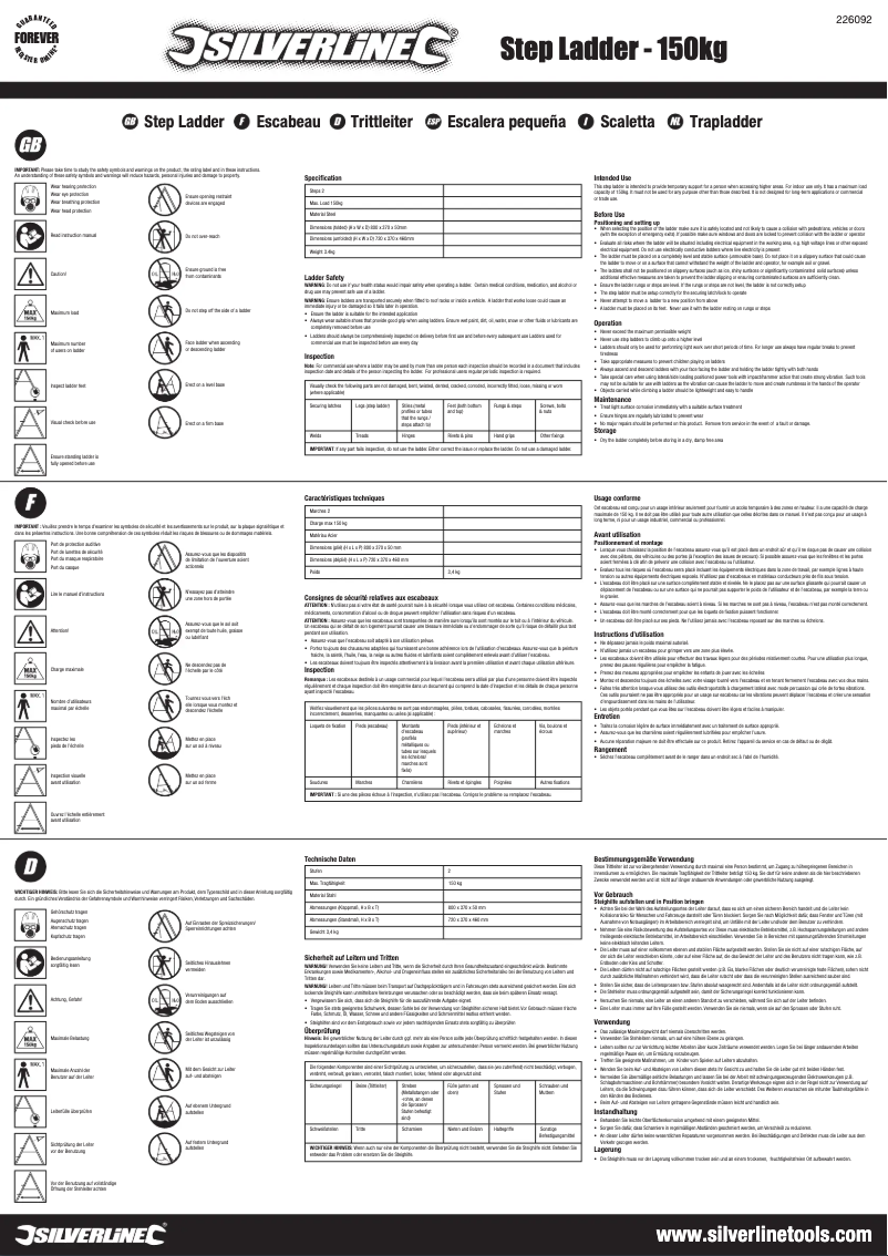 Imagen de la primera página del manual del dispositivo 226092