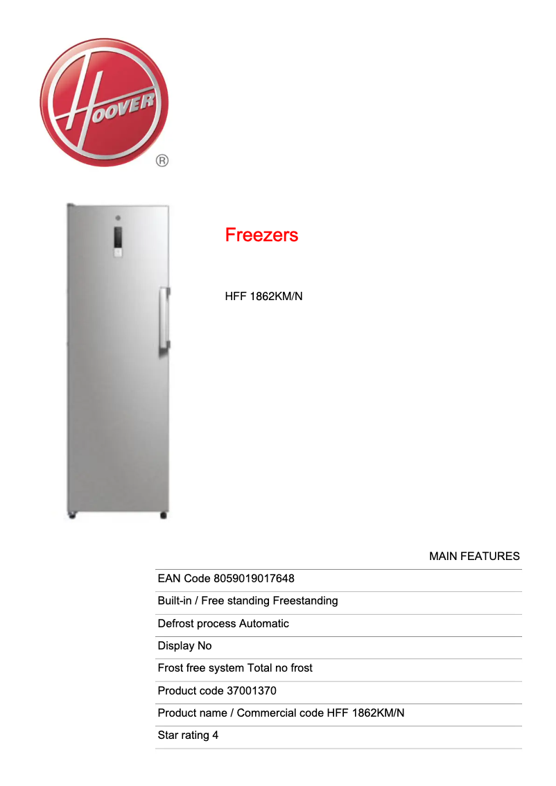 Image de la première page du manuel de l'appareil HFF 1862KM/N