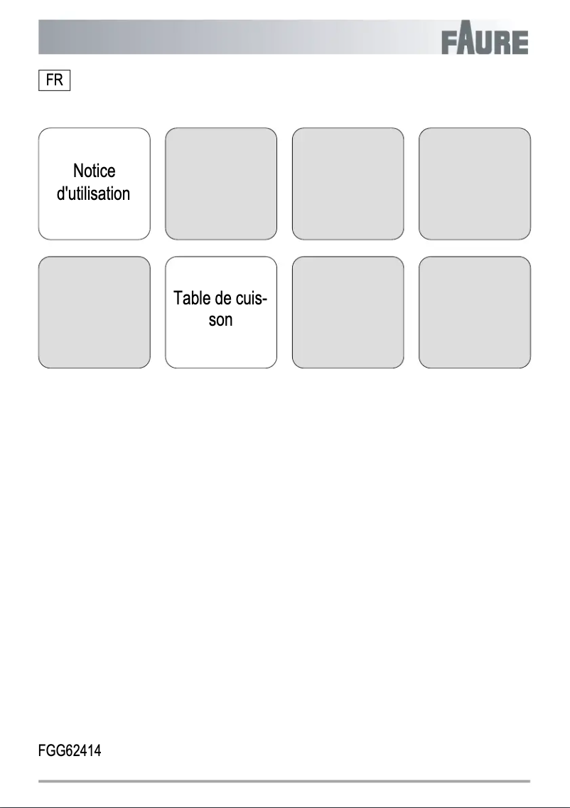 Página 1 del manual Manual de usuario Faure FGG62414TA