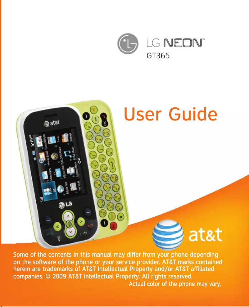 Página 1 del manual Manual de usuario LG Neon GT365
