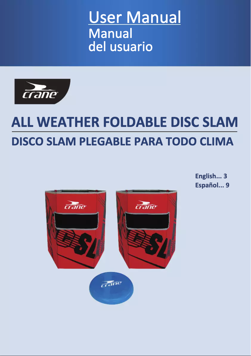 Page n°1 - Manuel utilisateur Crane All Weather Foldable Disc Slam 55964
