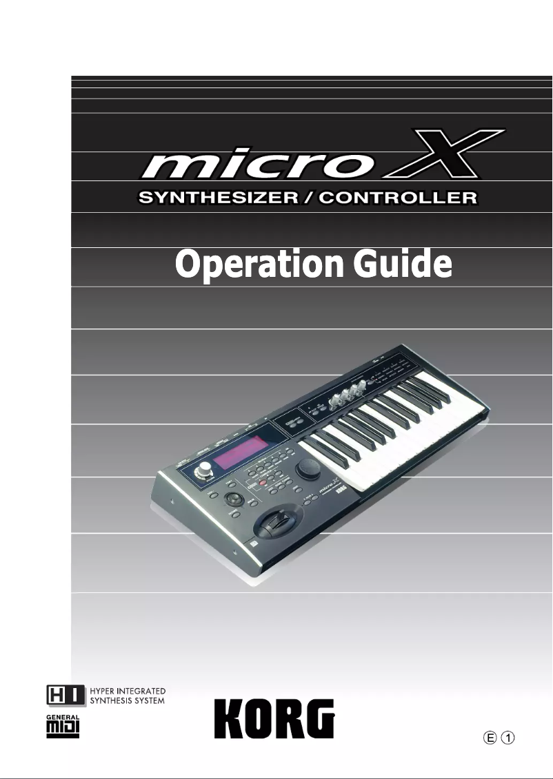 Page n°1 - Manuel utilisateur Korg microX