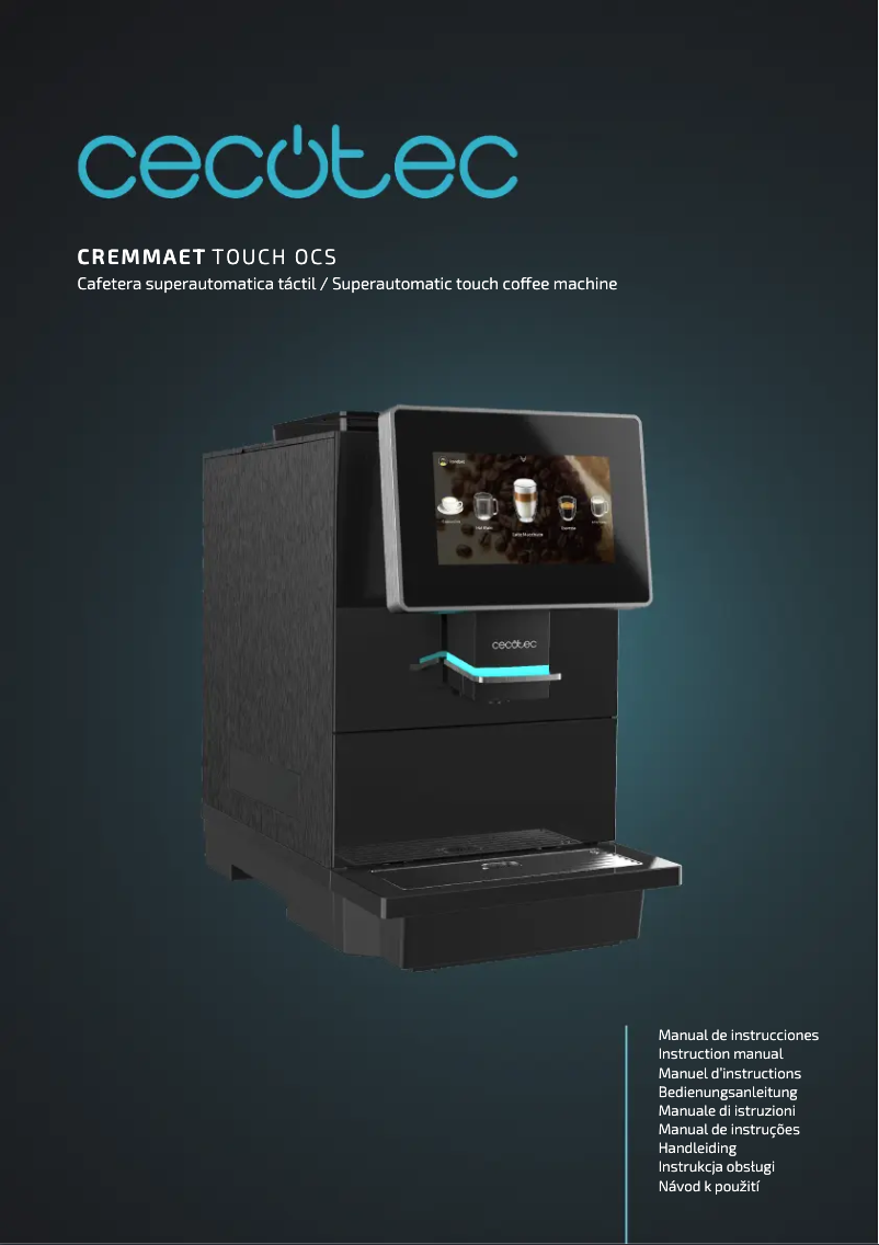 Image de la première page du manuel de l'appareil Cremmaet Touch OCS