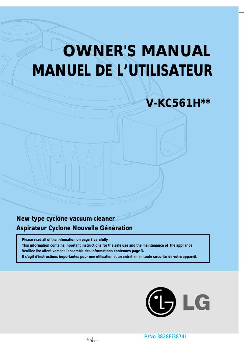 Page n°1 - Manuel utilisateur LG V-KC561HTQ