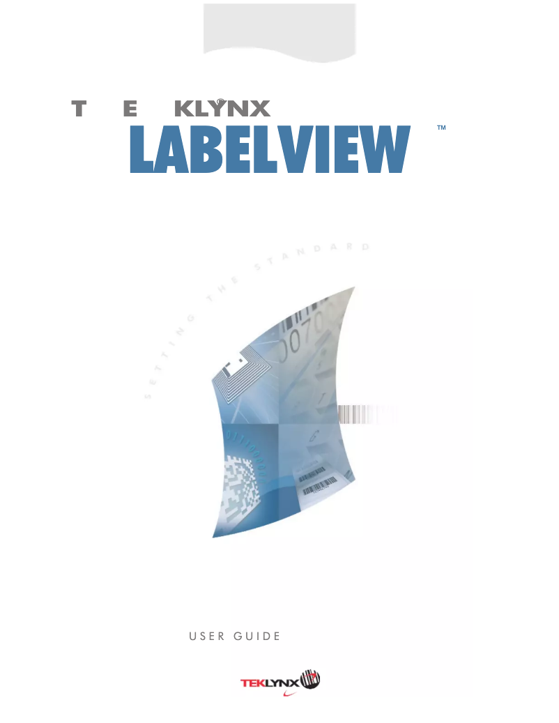 Page n°1 - Manuel utilisateur Teklynx Labelview 10 Pro