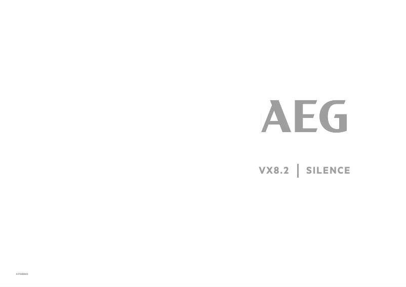 Page n°1 - Manuel utilisateur AEG VX8.2 Silence