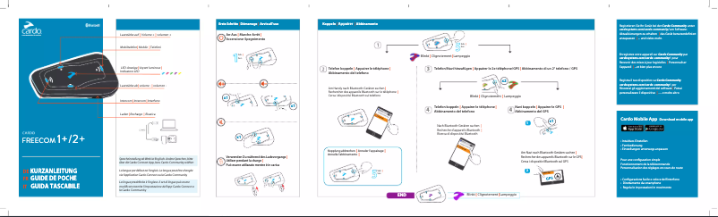 Page 1 de la notice Manuel utilisateur Cardo Scala Rider Freecom 1 Plus