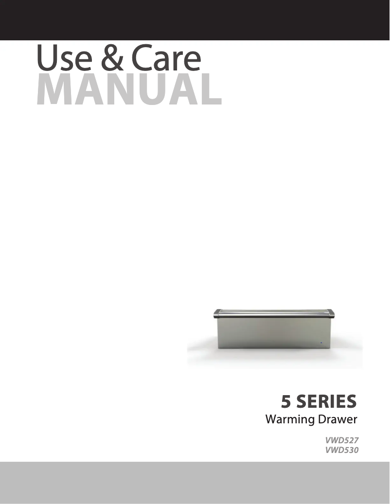 Image de la première page du manuel de l'appareil VWD530SS