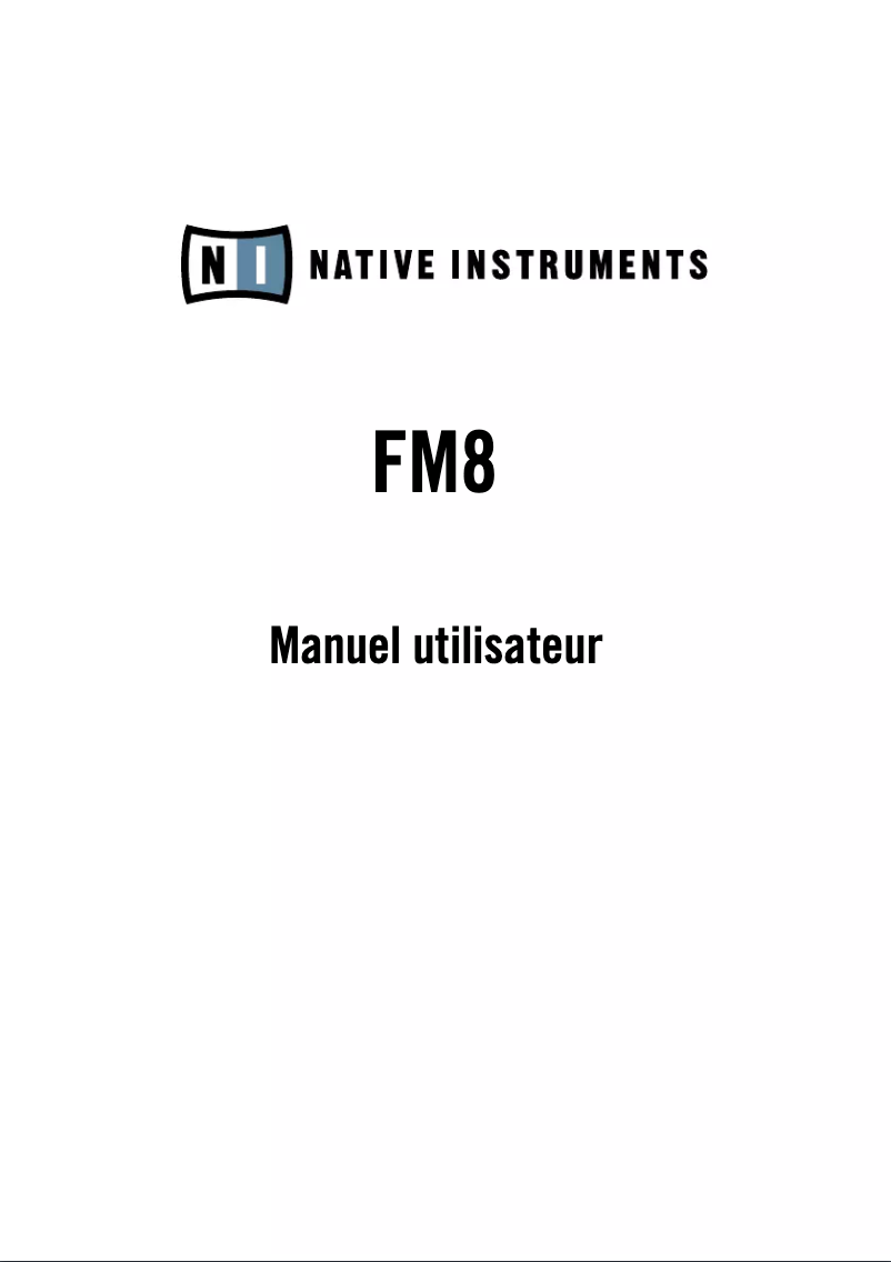 Image de la première page du manuel de l'appareil FM8