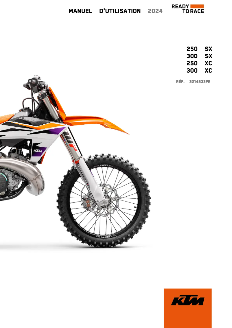 Page 1 de la notice Manuel utilisateur KTM 250 SX (2024)