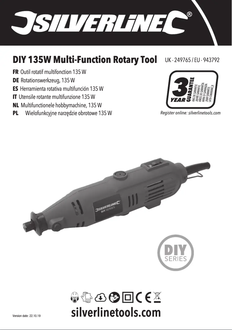Page 1 de la notice Manuel utilisateur Silverline 249765