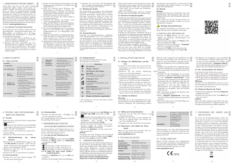 Page 1 de la notice Manuel utilisateur AEG VOXTEL M1250