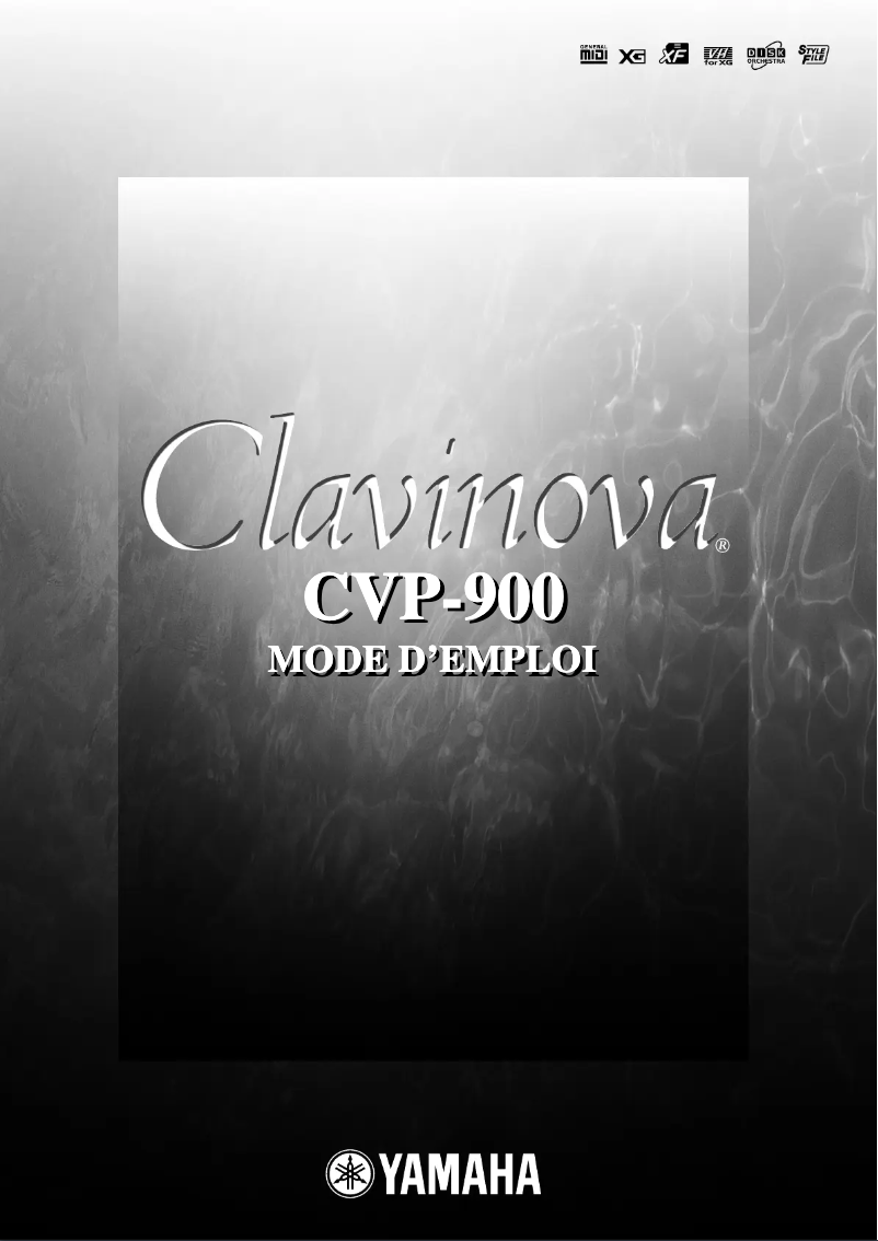 Page n°1 - Manuel utilisateur Yamaha Clavinova CVP-900