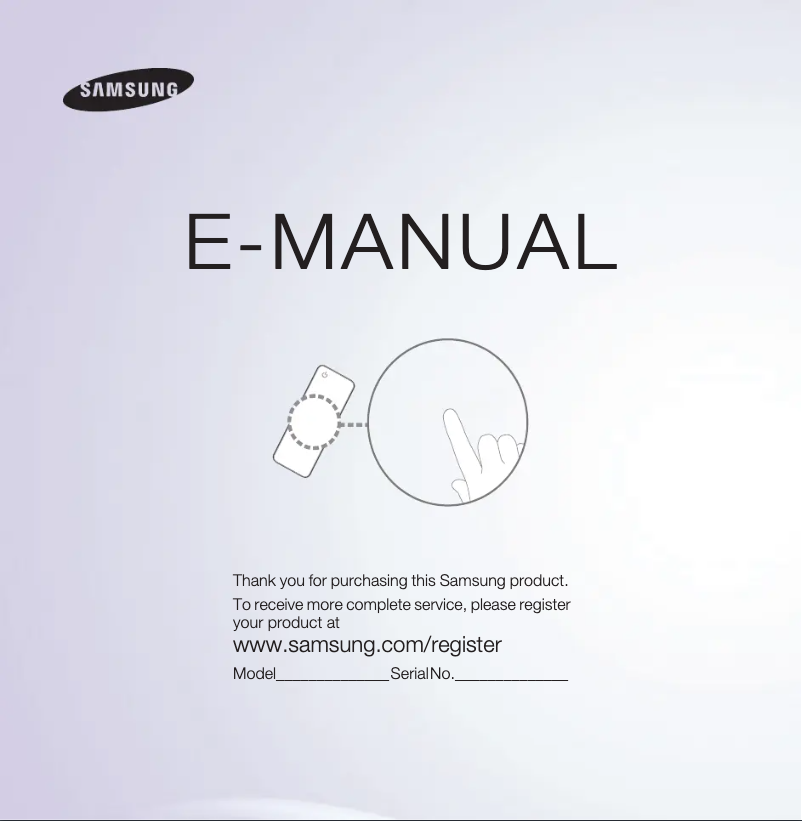 Page n°1 - Manuel utilisateur Samsung UN55ES7003F