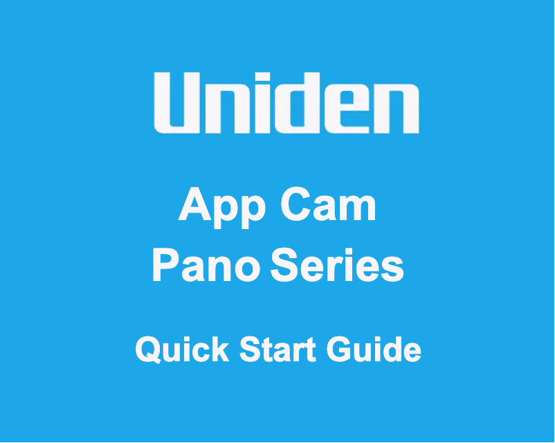 Page n°1 - Manuel utilisateur Uniden App Cam PANO