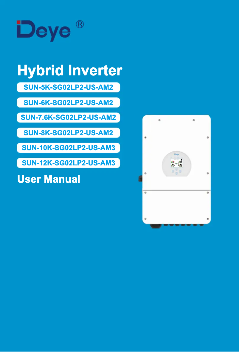 Página 1 del manual Manual de usuario Deye SUN-8K-SG02LP2-EU-AM2